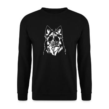 Chodsky Pes Cool Portrait Chien Chien Wilsigns - Sweat-shirt Unisexe - noir - Devant - Alina (178cm) & Michal (187cm)