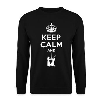 Keep Calm - Kendo - Sweat-shirt Unisexe - noir - Devant - Alina (178cm) & Michal (187cm)