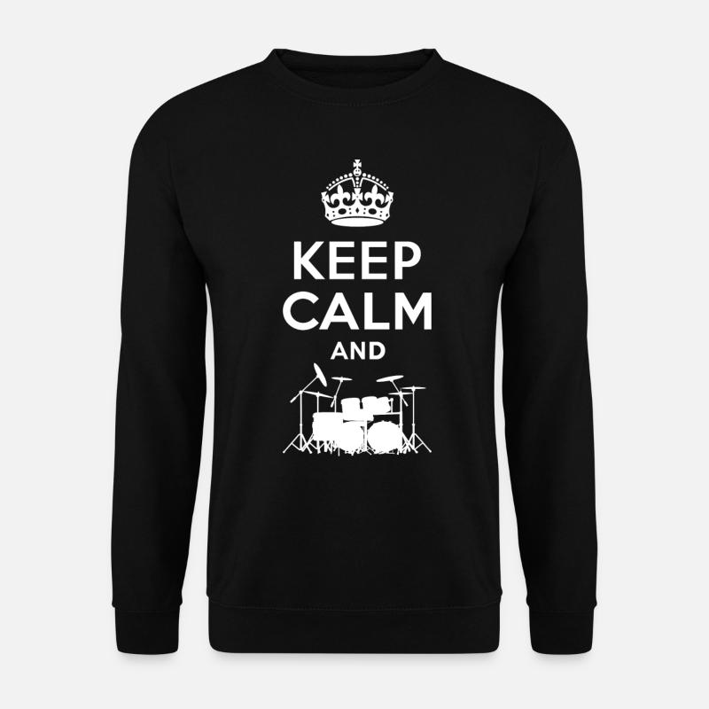 Keep Calm - Schlagzeug - Drums - Sweat-shirt Unisexe - noir