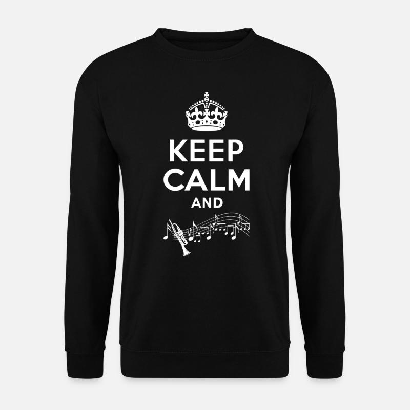 Keep Calm - Trompete - Unisex Sweatshirt - black