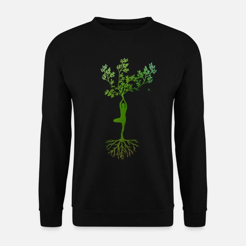 Vrksasana Yoga Tree Pose - Unisex Sweatshirt - black