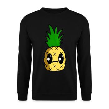 Kawaii pineapple - Unisex Sweatshirt - black - Front - Alina (178cm) & Michal (187cm)