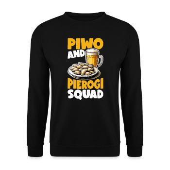Pierogi Poland Polish Food Pierogies - Unisex Sweatshirt - black - Front - Alina (178cm) & Michal (187cm)
