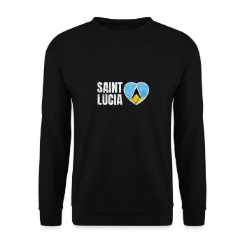 Saint Lucia - Unisex Sweatshirt - black - Front - Alina (178cm) & Michal (187cm)