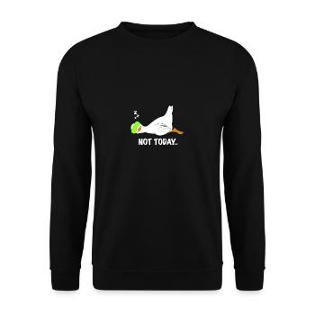 canard drôle de paresseux dicton - Sweat-shirt Unisexe - noir - Devant - Alina (178cm) & Michal (187cm)