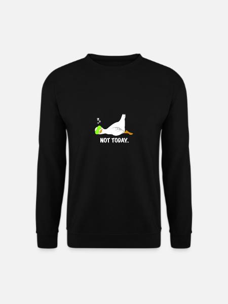 duck funny lazy saying - Unisex Sweatshirt - black