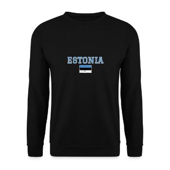 Estonia - Unisex Sweatshirt - black - Front - Alina (178cm) & Michal (187cm)