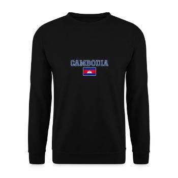 Cambodia - Unisex Sweatshirt - black - Front - Alina (178cm) & Michal (187cm)
