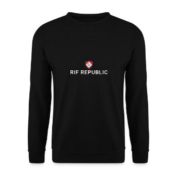 Rif-Republik - Unisex Pullover - Schwarz - Vorne - Alina (178cm) & Michal (187cm)