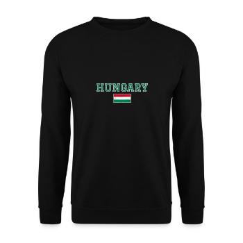 Hungary - Unisex Sweatshirt - black - Front - Alina (178cm) & Michal (187cm)