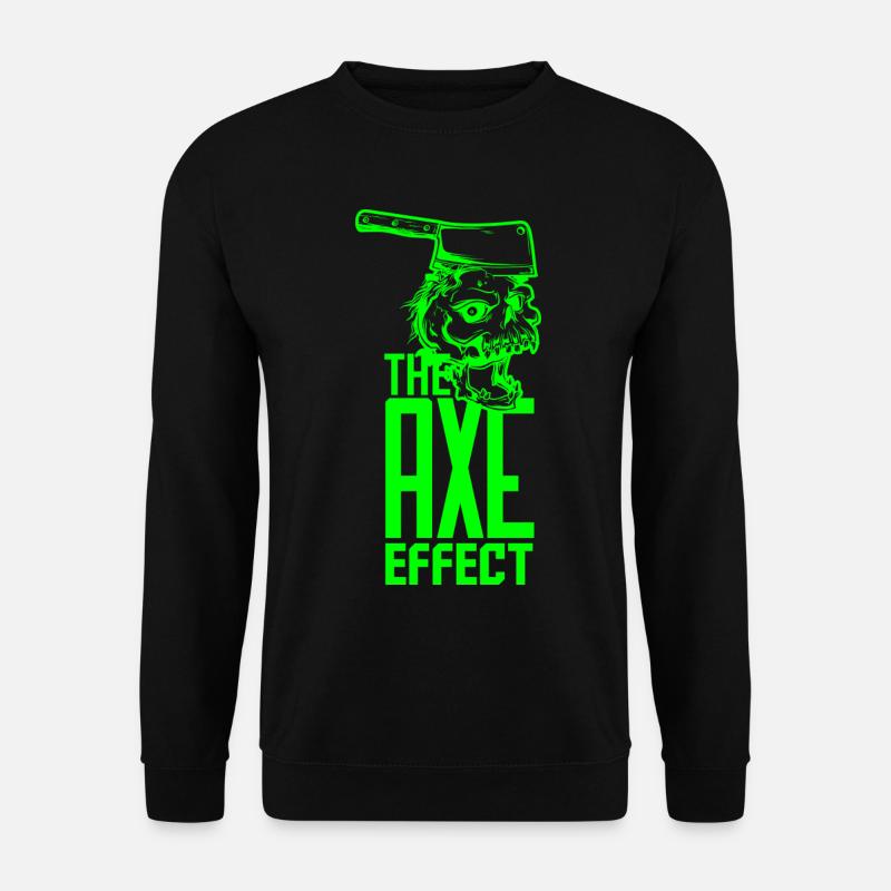 Skull mit Axt - Unisex Pullover - Schwarz