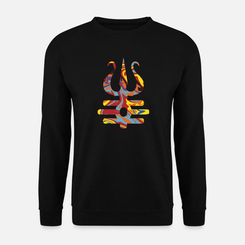 Trishul Trishula Symbol Hinduismus Buddhismus Shiva - Unisex Pullover - Schwarz