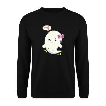 Cadeau fantôme fantôme mignon - Sweat-shirt Unisexe - noir - Devant - Alina (178cm) & Michal (187cm)