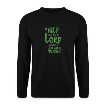My Help Comes From The Lord - Unisex Pullover - Schwarz - Vorne - Alina (178cm) & Michal (187cm)