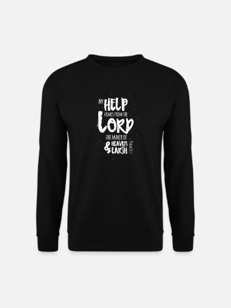 My Help Comes From The Lord - Unisex Pullover - Schwarz