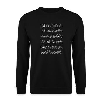 Fahrrad Radfahrer - Unisex Pullover - Schwarz - Vorne - Alina (178cm) & Michal (187cm)