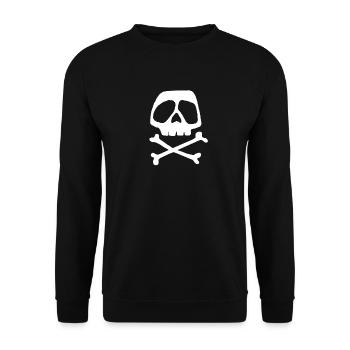 Motif de croix de crâne - Sweat-shirt Unisexe - noir - Devant - Alina (178cm) & Michal (187cm)