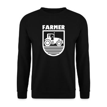 Agriculteurs avec des armoiries de tracteur pour les agriculteurs et les agriculteurs - Sweat-shirt Unisexe - noir - Devant - Alina (178cm) & Michal (187cm)