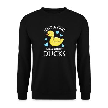Duck Ducks - Unisex Sweatshirt - black - Front - Alina (178cm) & Michal (187cm)