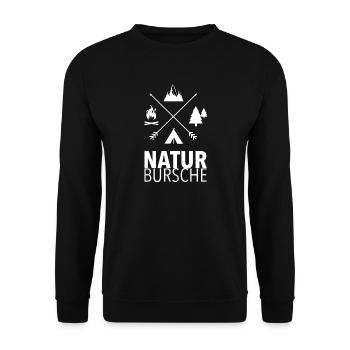 CAMPER NATURBURSCHE NEU - Unisex Pullover - Schwarz - Vorne - Alina (178cm) & Michal (187cm)