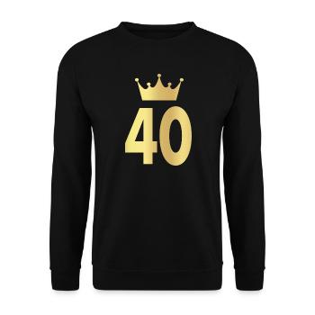 40e anniversaire quarante cadeaux - Sweat-shirt Unisexe - noir - Devant - Alina (178cm) & Michal (187cm)