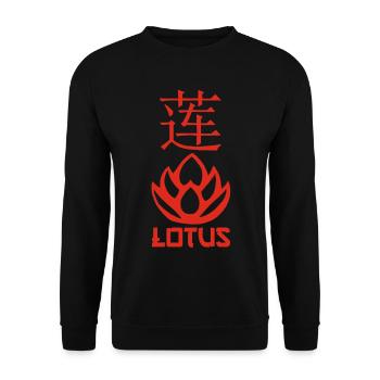 Red Lotus and Asia - Unisex Sweatshirt - black - Front - Alina (178cm) & Michal (187cm)