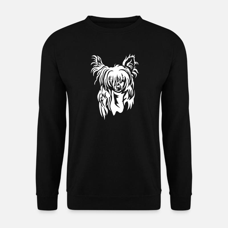 Chinese Crested Dog Head "Black Edition" - Unisex sweater - sort