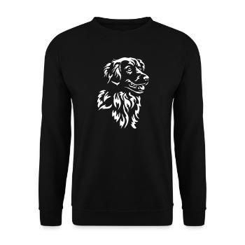 Duck Tolling Retriever Head "Black Edition" - Unisex Sweatshirt - black - Front - Alina (178cm) & Michal (187cm)