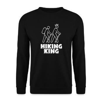 Hiking Hike via ferrata statement hiker - Unisex Sweatshirt - black - Front - Alina (178cm) & Michal (187cm)