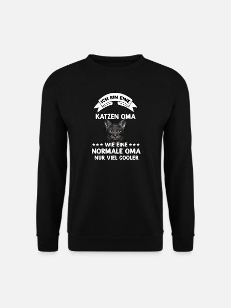 Katzen Oma Design - Unisex Pullover - Schwarz