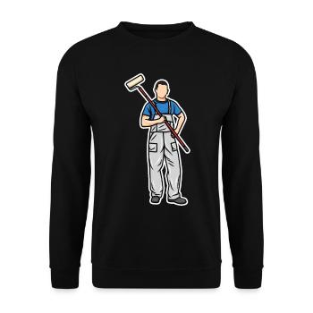 Little painter - Unisex Sweatshirt - black - Front - Alina (178cm) & Michal (187cm)