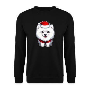Hund Weihnachten - Unisex Pullover - Schwarz - Vorne - Alina (178cm) & Michal (187cm)