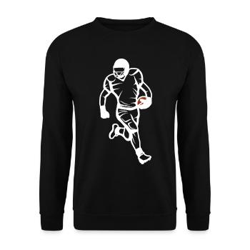 Footballer Drawing - Unisex Sweatshirt - black - Front - Alina (178cm) & Michal (187cm)