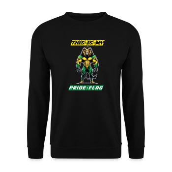Les lions de la Jamaïque, c'est mon drapeau - Sweat-shirt Unisexe - noir - Devant - Alina (178cm) & Michal (187cm)