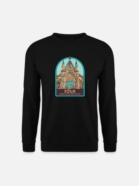 Illustration Facade Cathedral Cologne, Germany - Unisex Sweatshirt - black