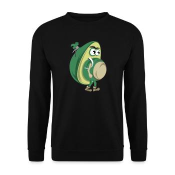 funny avocado hiking nature forest icon icon - Unisex Sweatshirt - black - Front - Alina (178cm) & Michal (187cm)