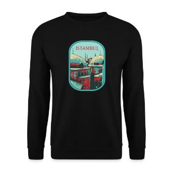 Majesté d'Istanbul: Mosquée sublime - Sweat-shirt Unisexe - noir - Devant - Alina (178cm) & Michal (187cm)