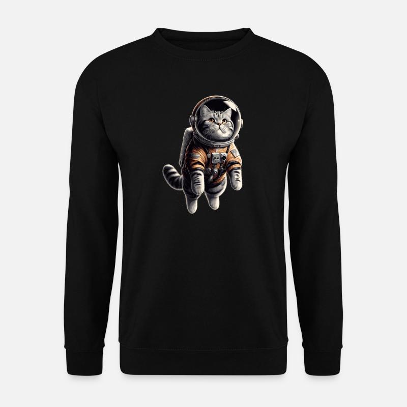 Astronaut BKH getigert Geschenk - Unisex Pullover - Schwarz
