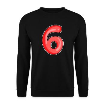 Number 6 Number - Unisex Sweatshirt - black - Front - Alina (178cm) & Michal (187cm)