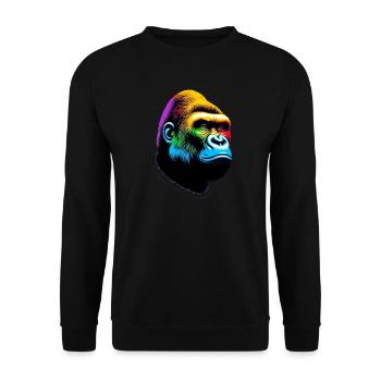 Gorille - Sweat-shirt Unisexe - noir - Devant - Alina (178cm) & Michal (187cm)
