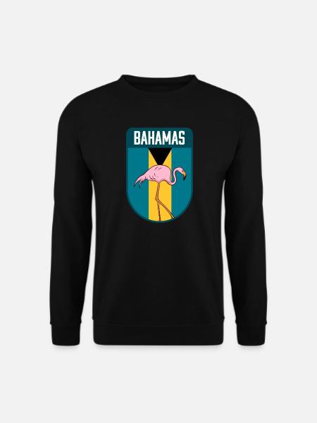 Bahamas Flagge mit Flamingo - Bahamas Travel - Unisex Pullover - Schwarz