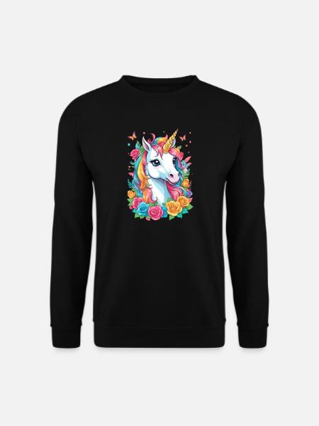 Süßes Einhorn - Unisex Pullover - Schwarz