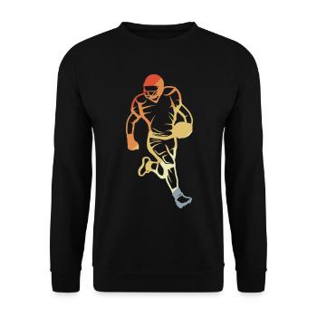 Vintage Football Player Sketch - Unisex Sweatshirt - black - Front - Alina (178cm) & Michal (187cm)