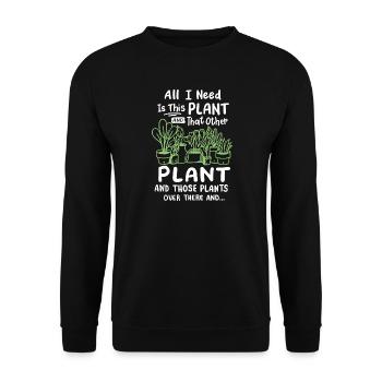 Gartenarbeit Pflanze Gärtner - Unisex Pullover - Schwarz - Vorne - Alina (178cm) & Michal (187cm)