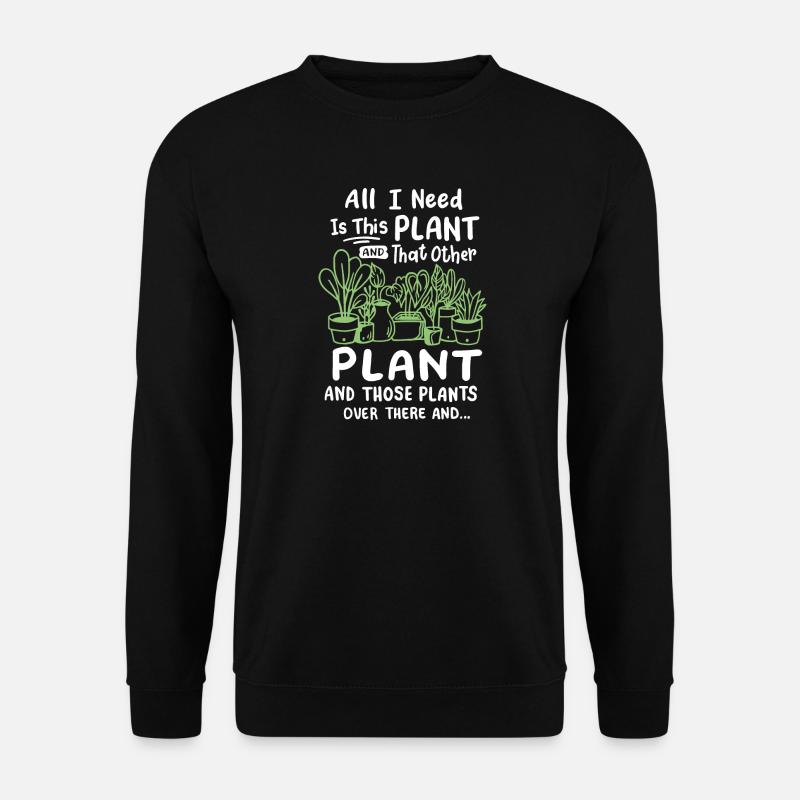 Gartenarbeit Pflanze Gärtner - Unisex Pullover - Schwarz