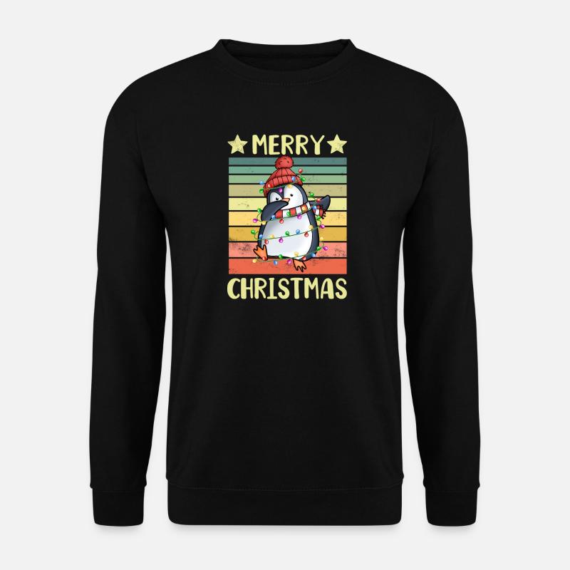 Merry Christmas Penguin - Unisex Sweatshirt - black