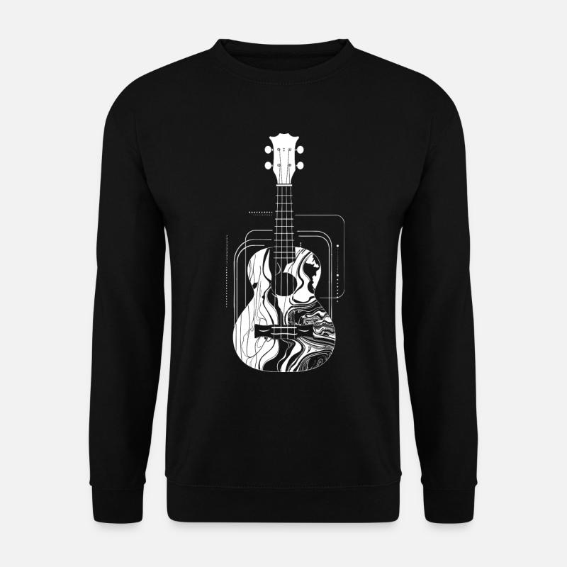 Ukulele Drawing - Unisex Sweatshirt - black