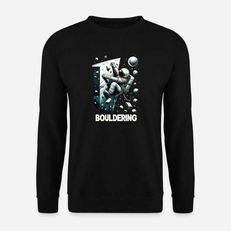 Bouldering Astronaut Spaceman Gift - Unisex Sweatshirt - black