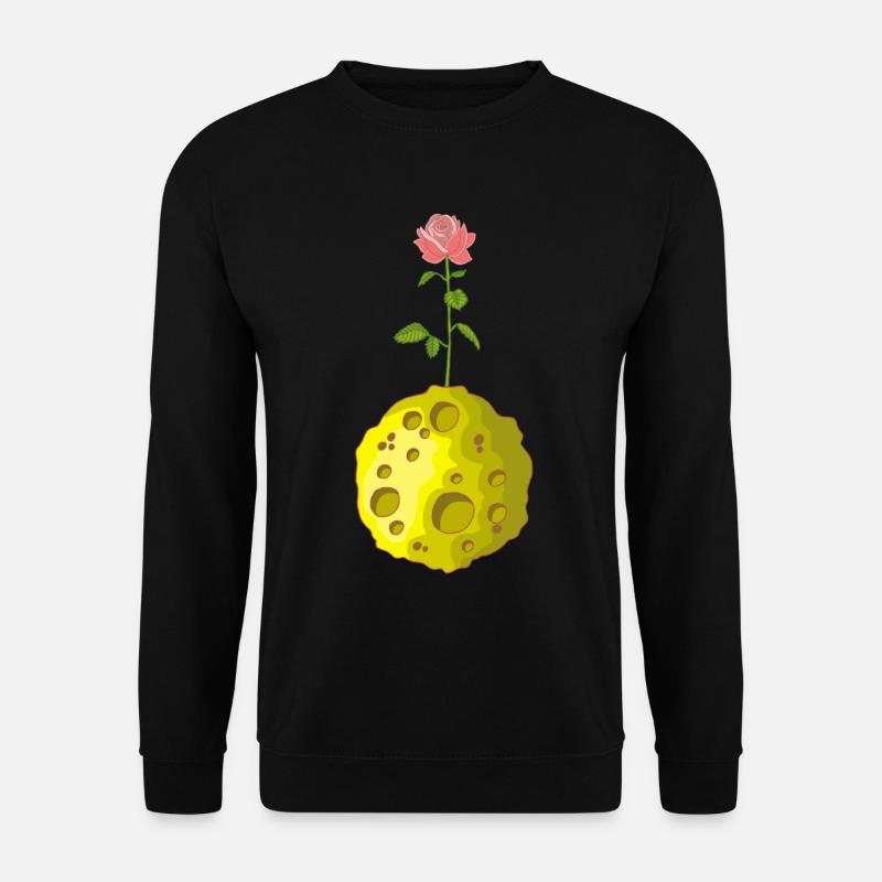 Blumiger Planet - Unisex Pullover - Schwarz