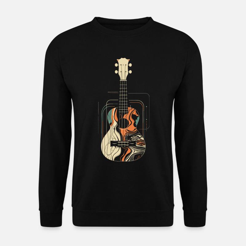 Ukulele Grafik - Unisex Pullover - Schwarz